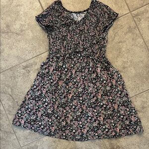 Wonder Nation Floral Dress - Pink and Black